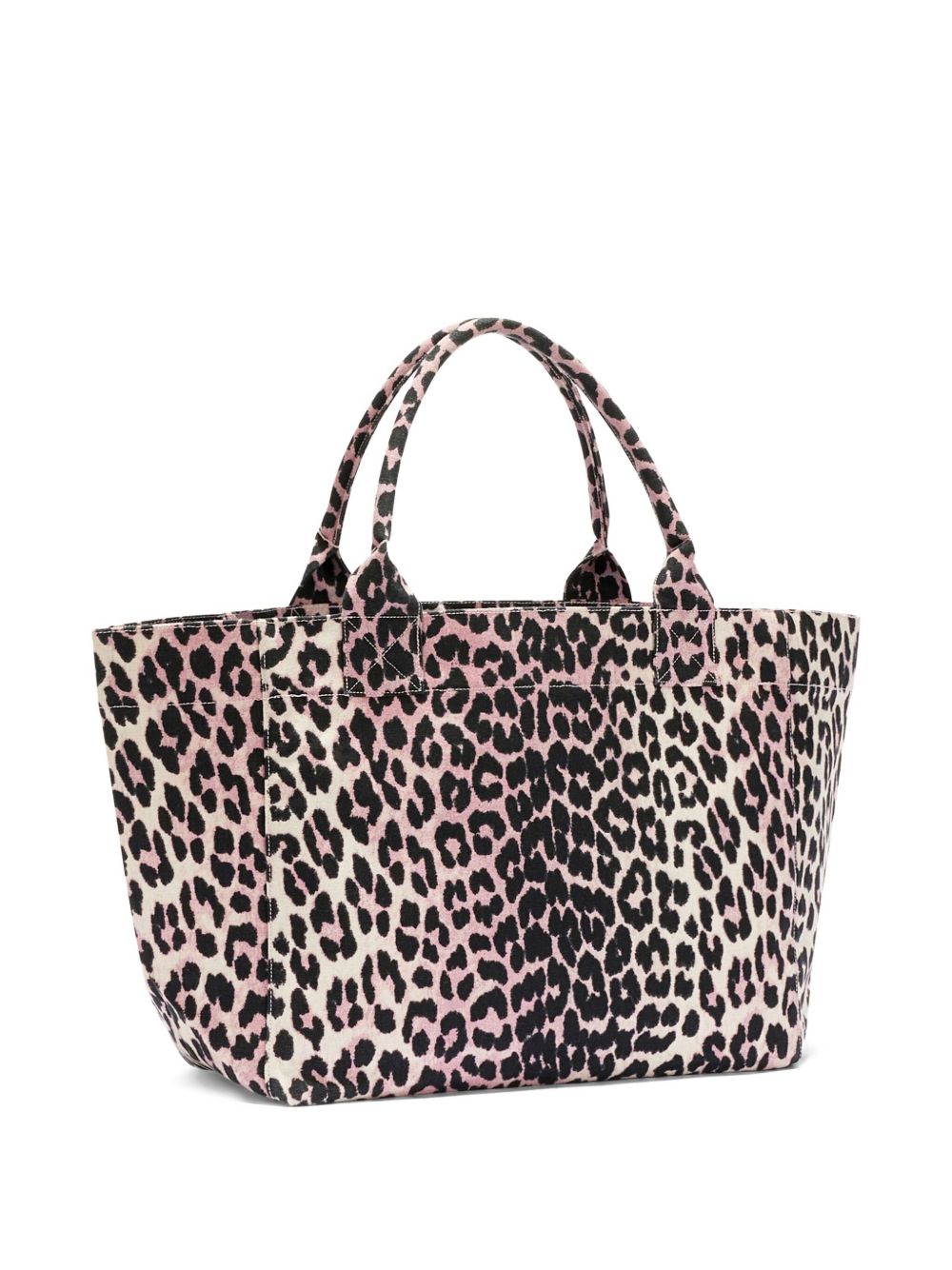 Borsa tote con stampa animalier Ganni - donna 