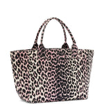 Borsa tote con stampa animalier Ganni - donna 