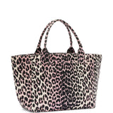 Borsa tote con stampa animalier Ganni - donna 