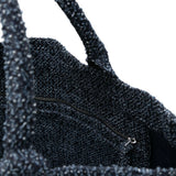 Borsa tote ricamo teddy in blu Ganni - donna 