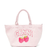 Borsa tote con logo small in rosa 