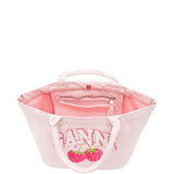 Borsa tote con logo small in rosa 
