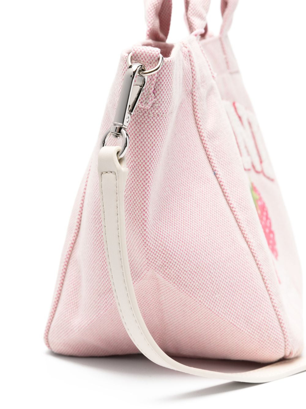 Borsa tote con logo small in rosa 