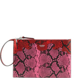 borsa clutch stampa animalier multicolor ganni - donna 
