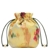 Borsa a fiori con coulisse in giallo Ganni - donna 
