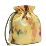Borsa a fiori con coulisse in giallo Ganni - donna 