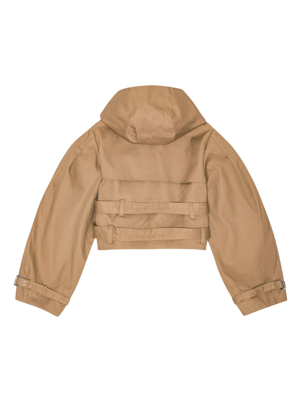 Giacca cropped con cappuccio in marrone Ganni - donna 