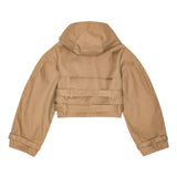 Giacca cropped con cappuccio in marrone Ganni - donna 