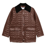Cappotto trapuntato in marrone Ganni - donna 