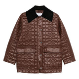 Cappotto trapuntato in marrone Ganni - donna 