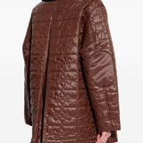 Cappotto trapuntato in marrone Ganni - donna 