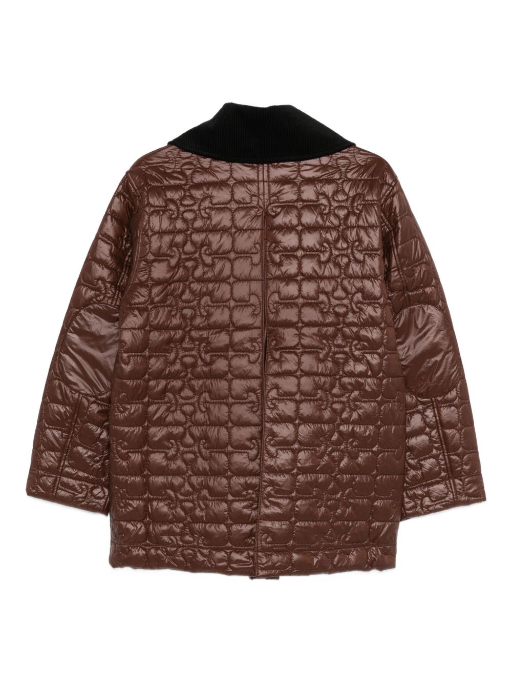 Cappotto trapuntato in marrone Ganni - donna 