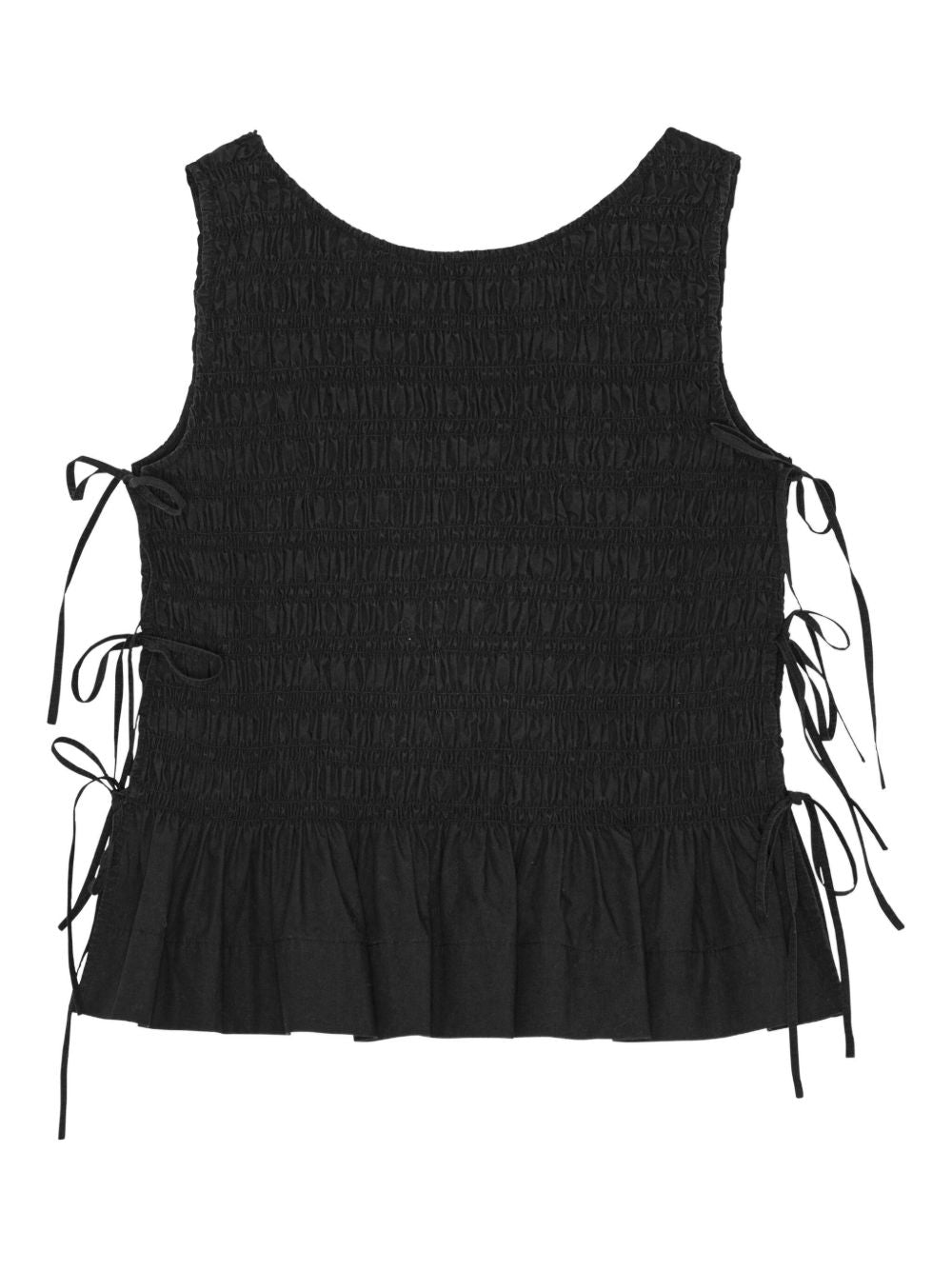 Top con peplum in nero Ganni - donna 