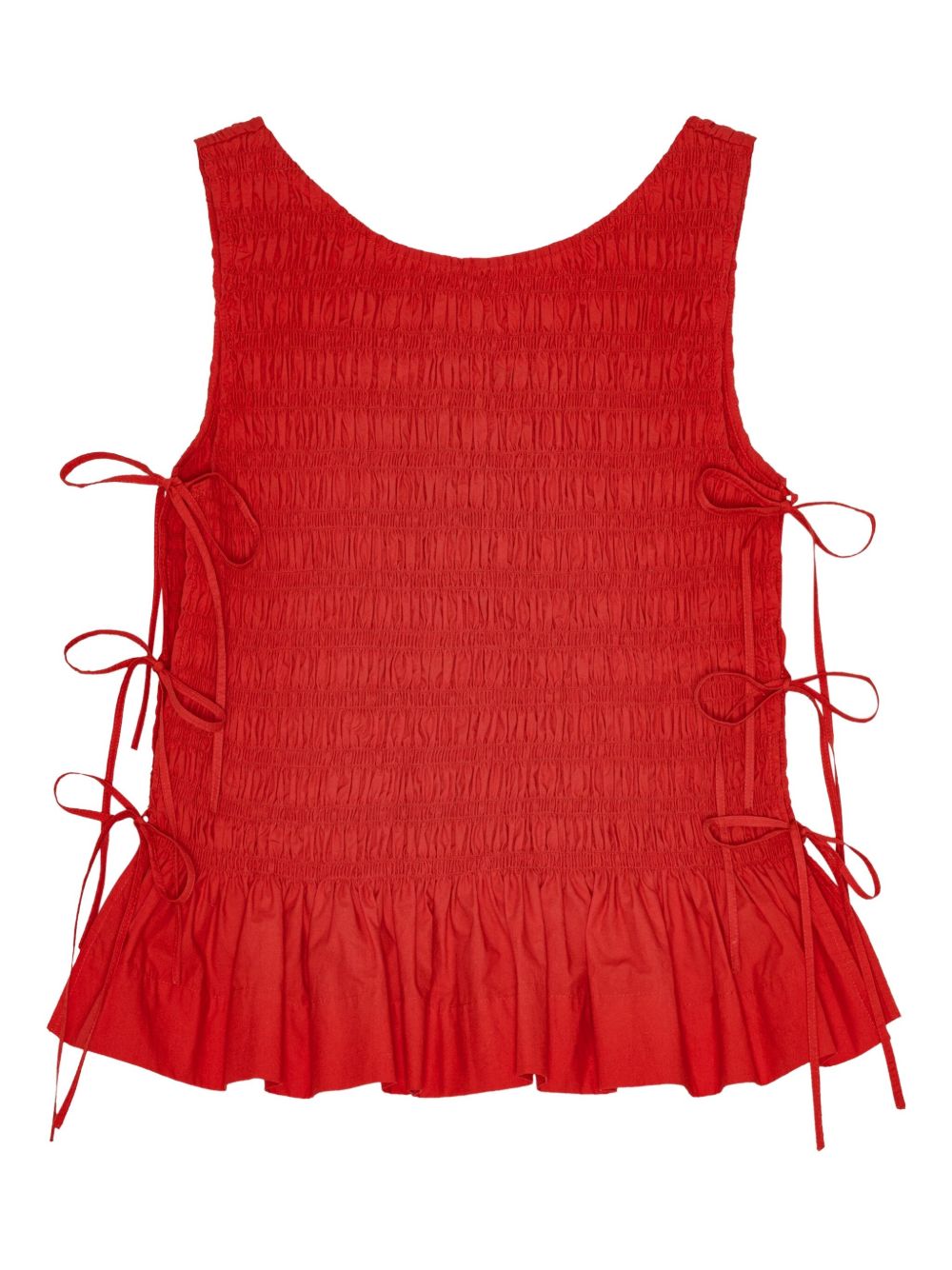 Top in chambray rosso Ganni - donna 