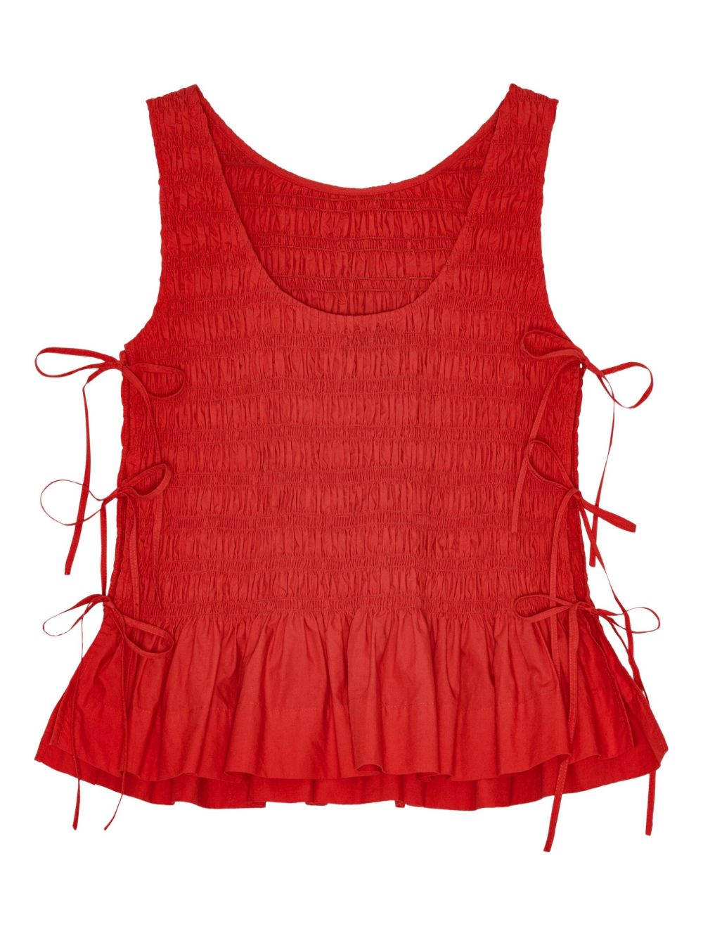 Top in chambray rosso Ganni - donna 