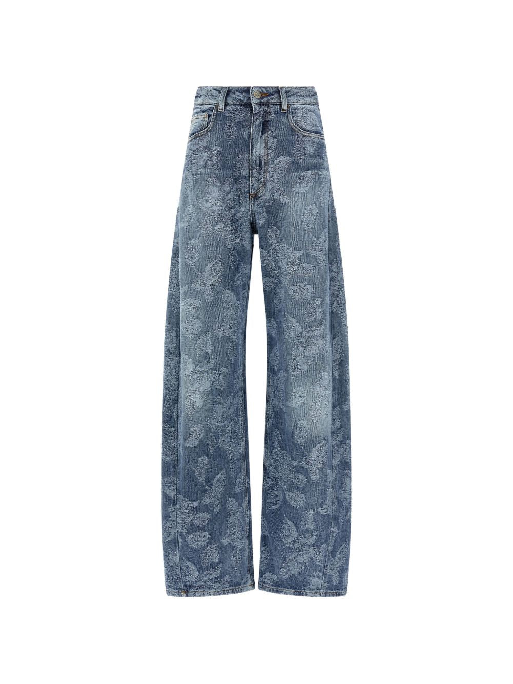 Jeans ricamato in blu 