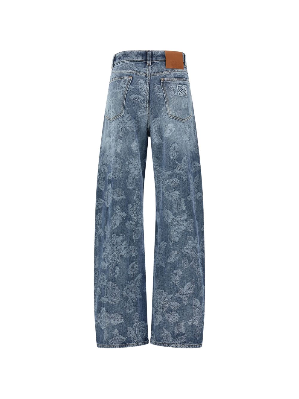 Jeans ricamato in blu 