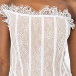 Abito lungo in pizzo in bianco GIUSEPPE DI MORABITO - donna 