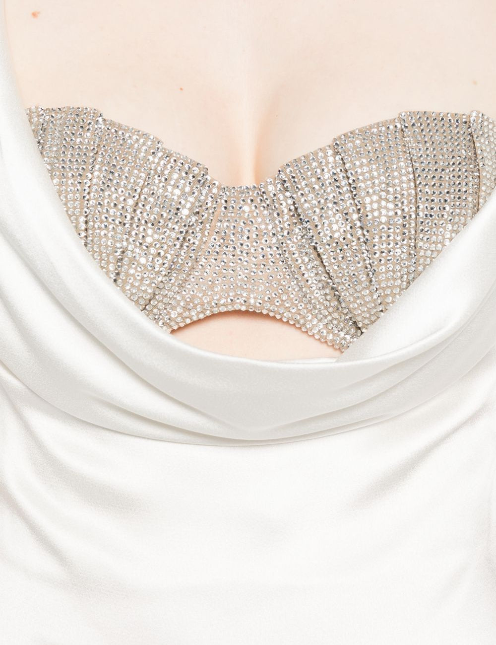 ABITO LUNGO CON BRALETTE GIOIELLO IN BIANCO GIUSEPPE DI MORABITO - donna 