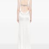 ABITO LUNGO CON BRALETTE GIOIELLO IN BIANCO GIUSEPPE DI MORABITO - donna 