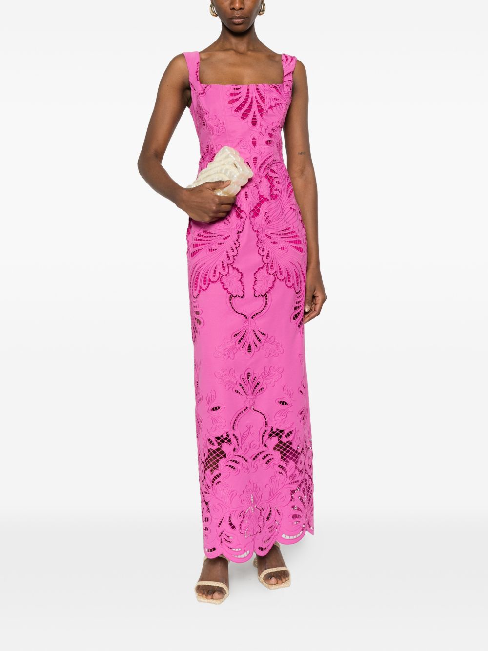 Abito lungo cut-out in rosa GIUSEPPE DI MORABITO - donna 