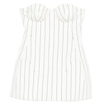 Abito mini a righe in bianco GIUSEPPE DI MORABITO - donna 