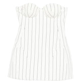 Abito mini a righe in bianco GIUSEPPE DI MORABITO - donna 