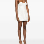 Abito mini a righe in bianco GIUSEPPE DI MORABITO - donna 