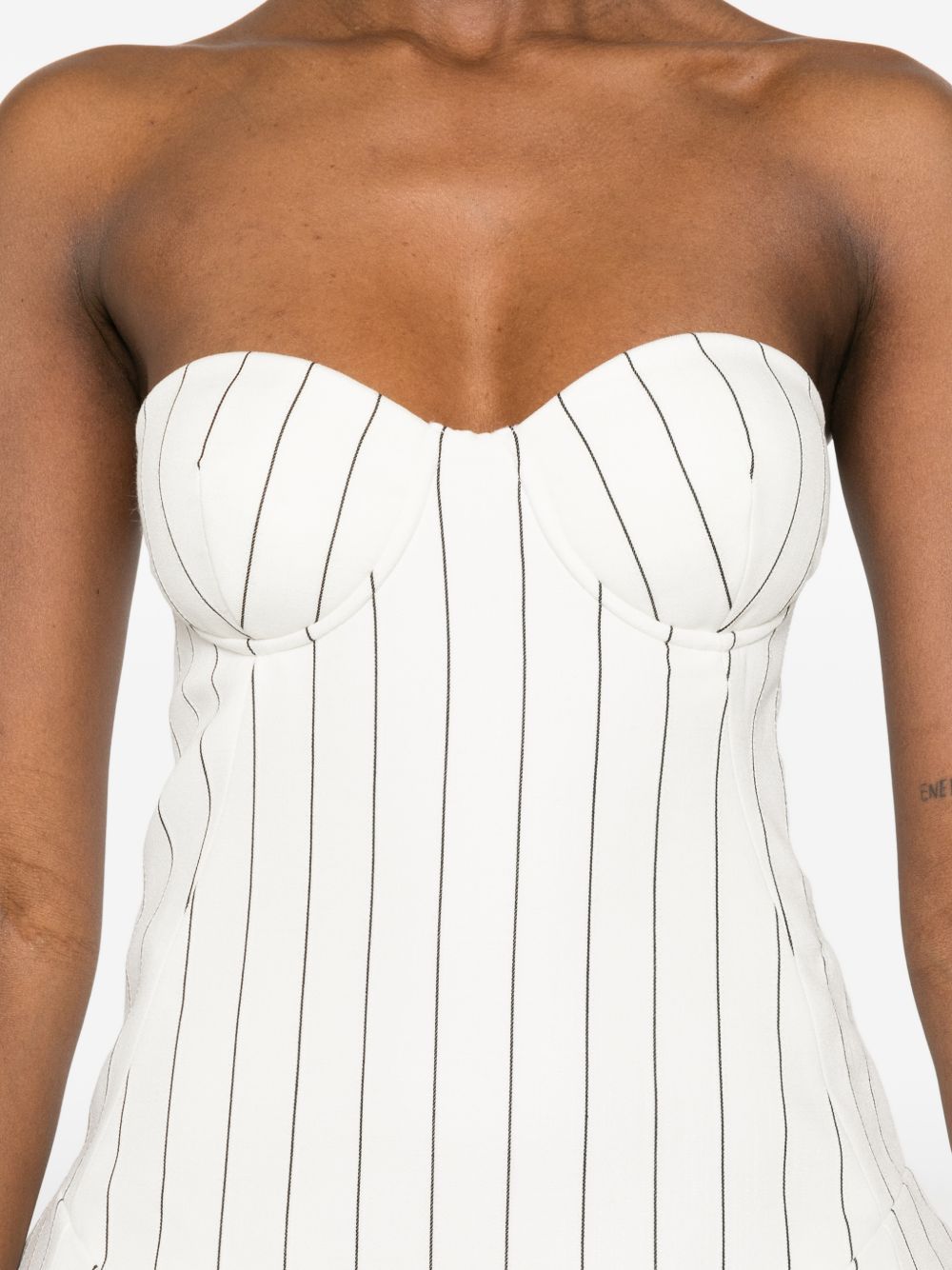 Abito mini a righe in bianco GIUSEPPE DI MORABITO - donna 