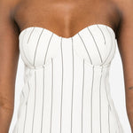 Abito mini a righe in bianco GIUSEPPE DI MORABITO - donna 