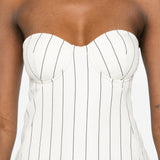 Abito mini a righe in bianco GIUSEPPE DI MORABITO - donna 