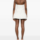 Abito mini a righe in bianco GIUSEPPE DI MORABITO - donna 