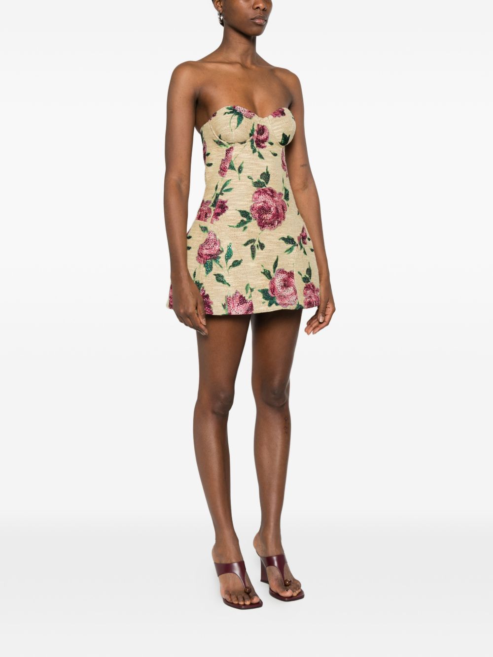 Abito mini a fiori multicolor GIUSEPPE DI MORABITO - donna 