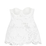 Abito mini in pizzo sangallo in bianco GIUSEPPE DI MORABITO - donna 