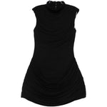 Abito mini a collo alto in nero GIUSEPPE DI MORABITO - donna 