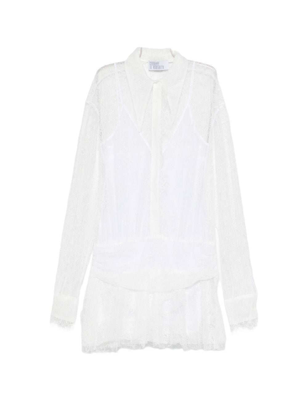 Abito mini in pizzo bianco Giuseppe Di Morabito - donna 