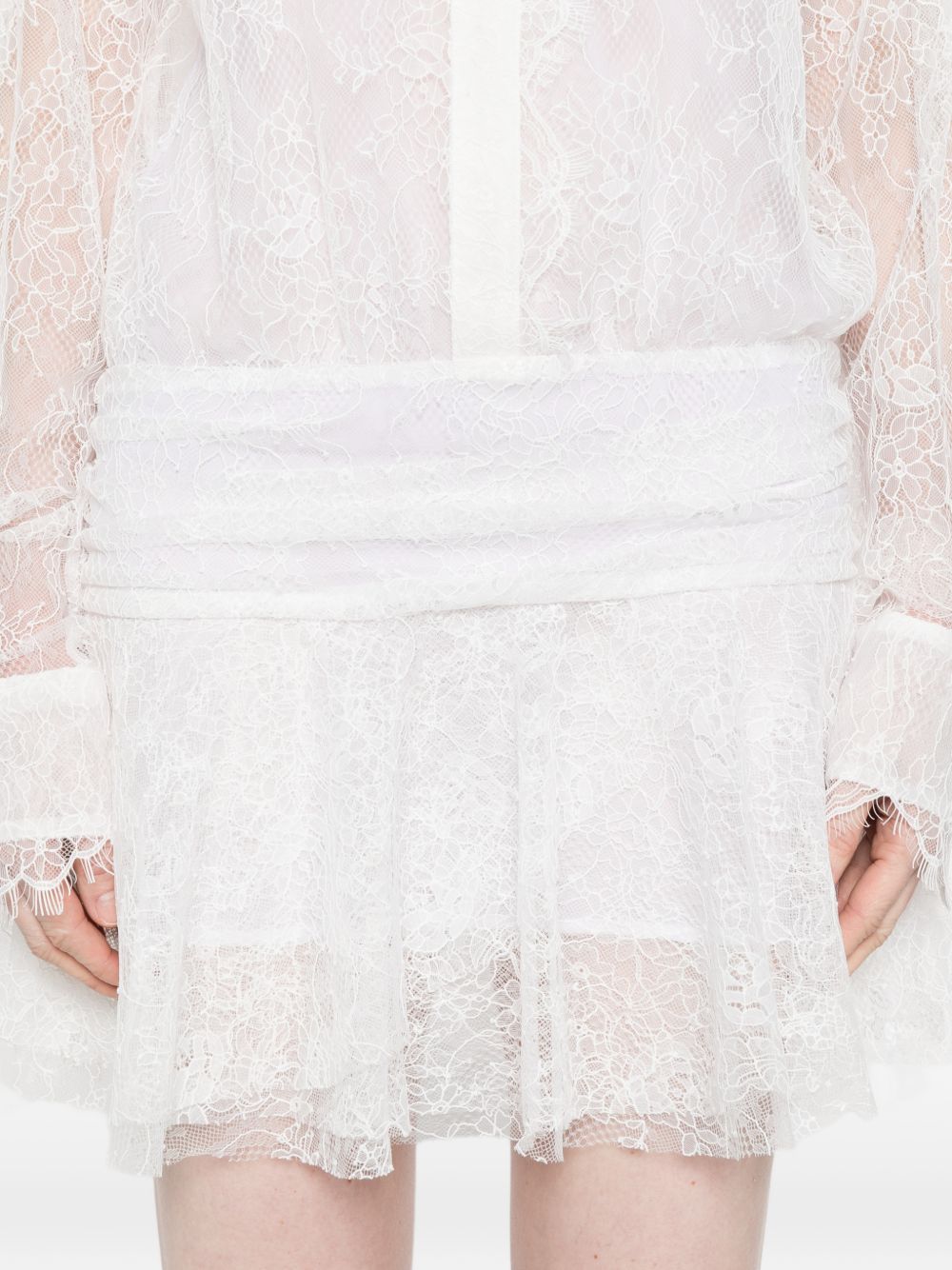 Abito mini in pizzo bianco Giuseppe Di Morabito - donna 