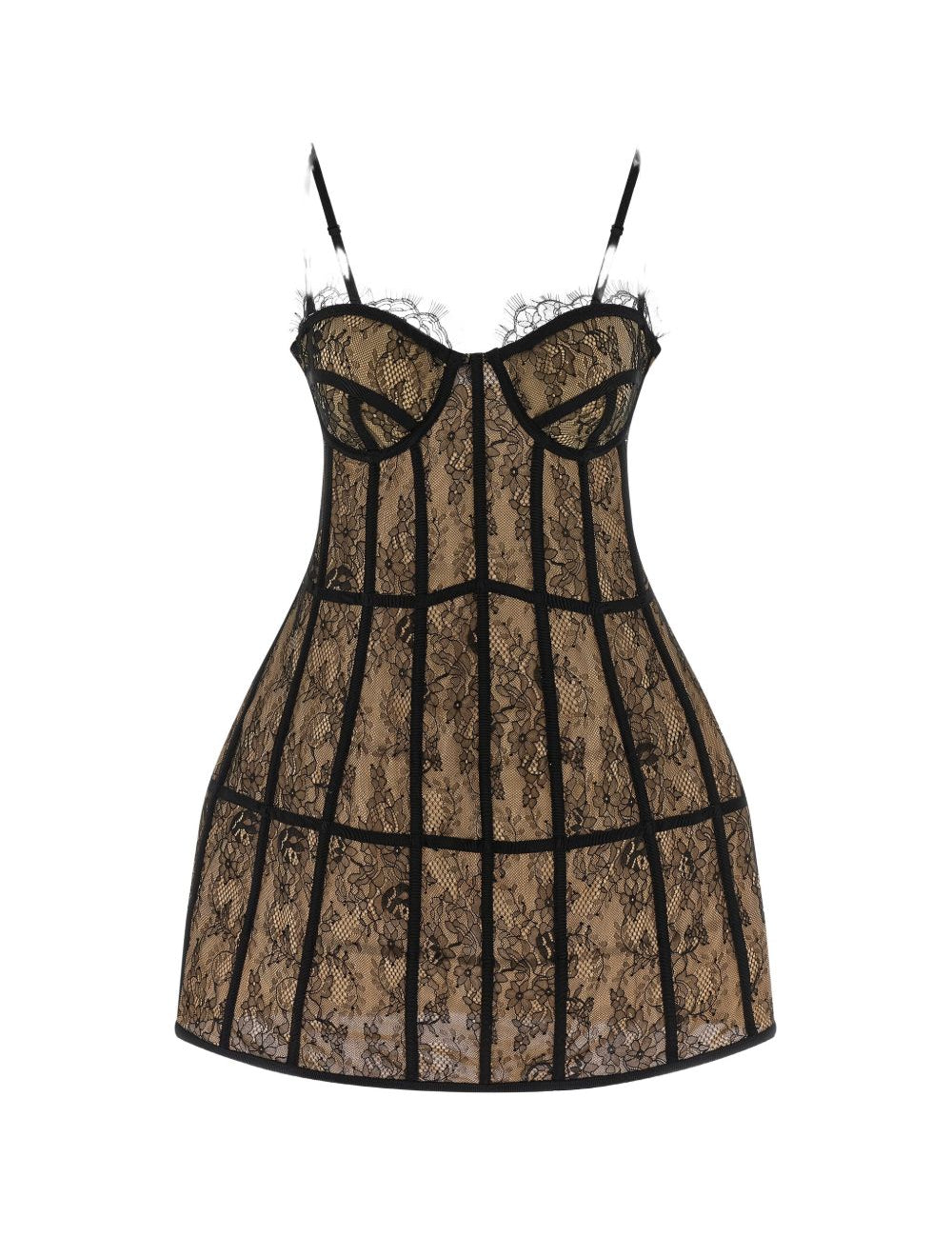 ABITO MINI IN PIZZO IN NERO GIUSEPPE DI MORABITO - donna 