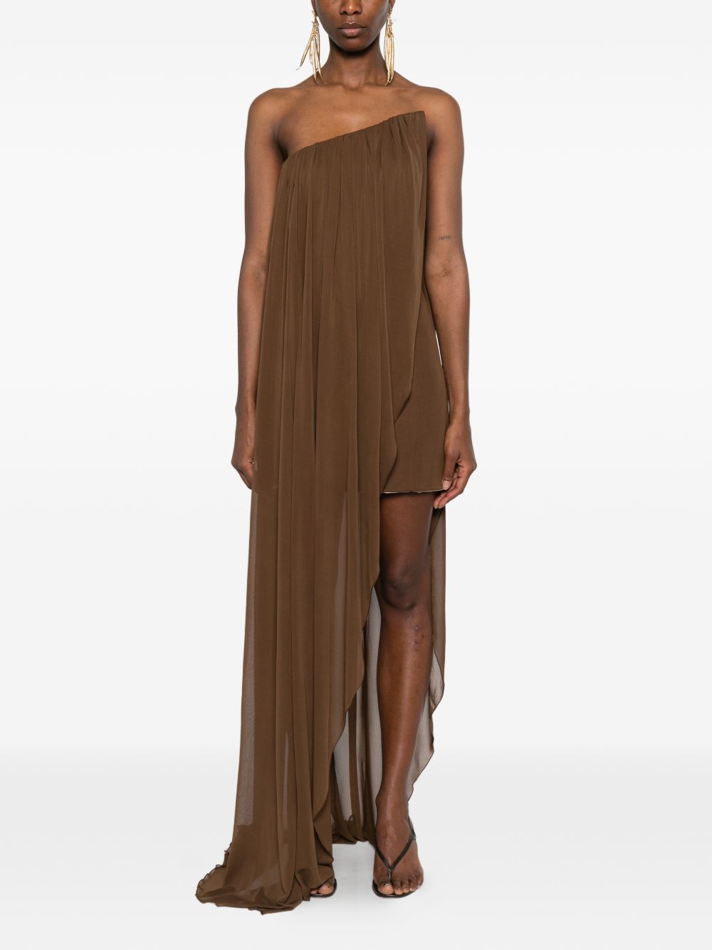 Abito asimmetrico in marrone Giuseppe Di Morabito - donna 