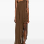 Abito asimmetrico in marrone Giuseppe Di Morabito - donna 
