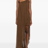 Abito asimmetrico in marrone Giuseppe Di Morabito - donna 