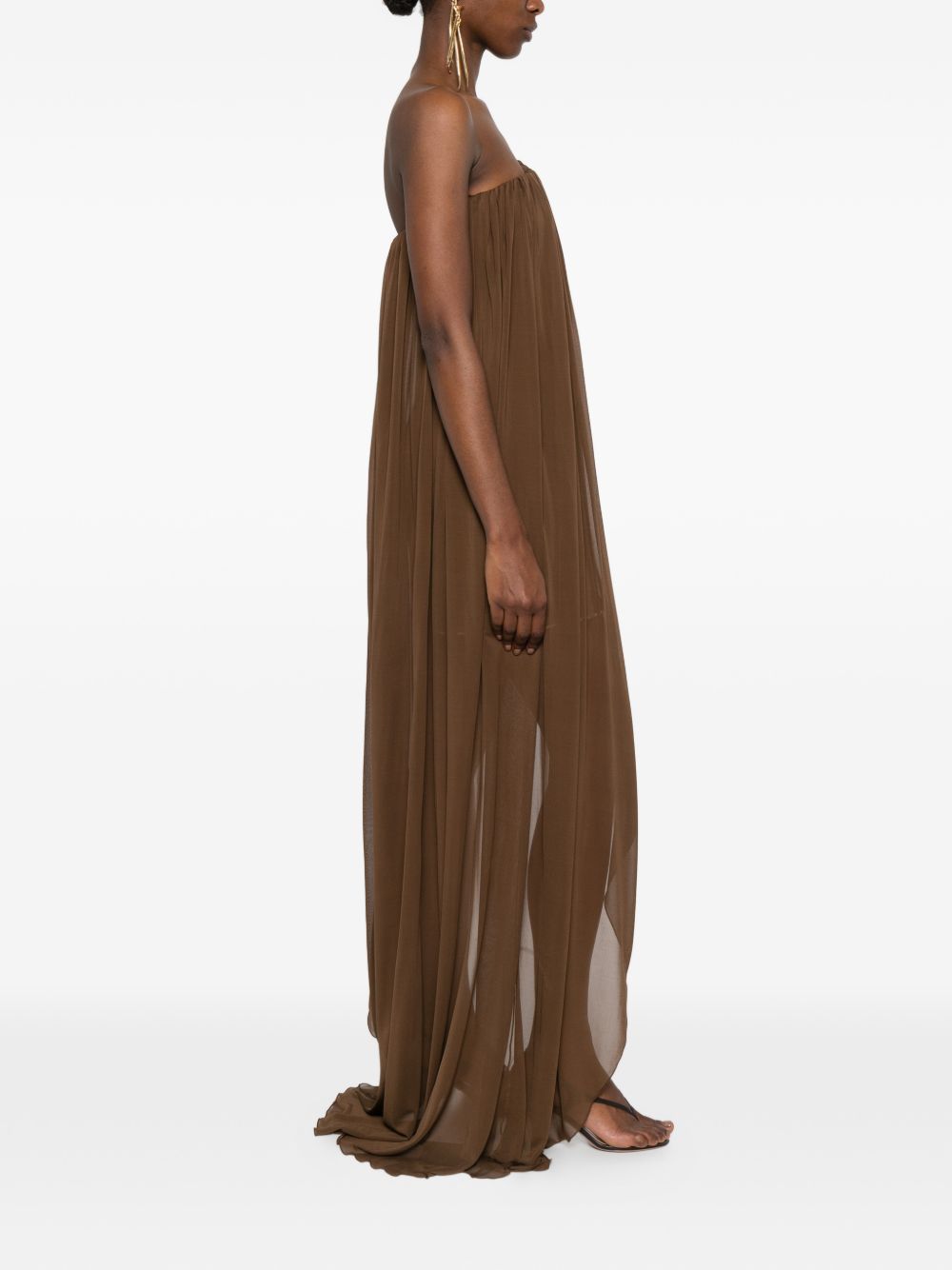 Abito asimmetrico in marrone Giuseppe Di Morabito - donna 