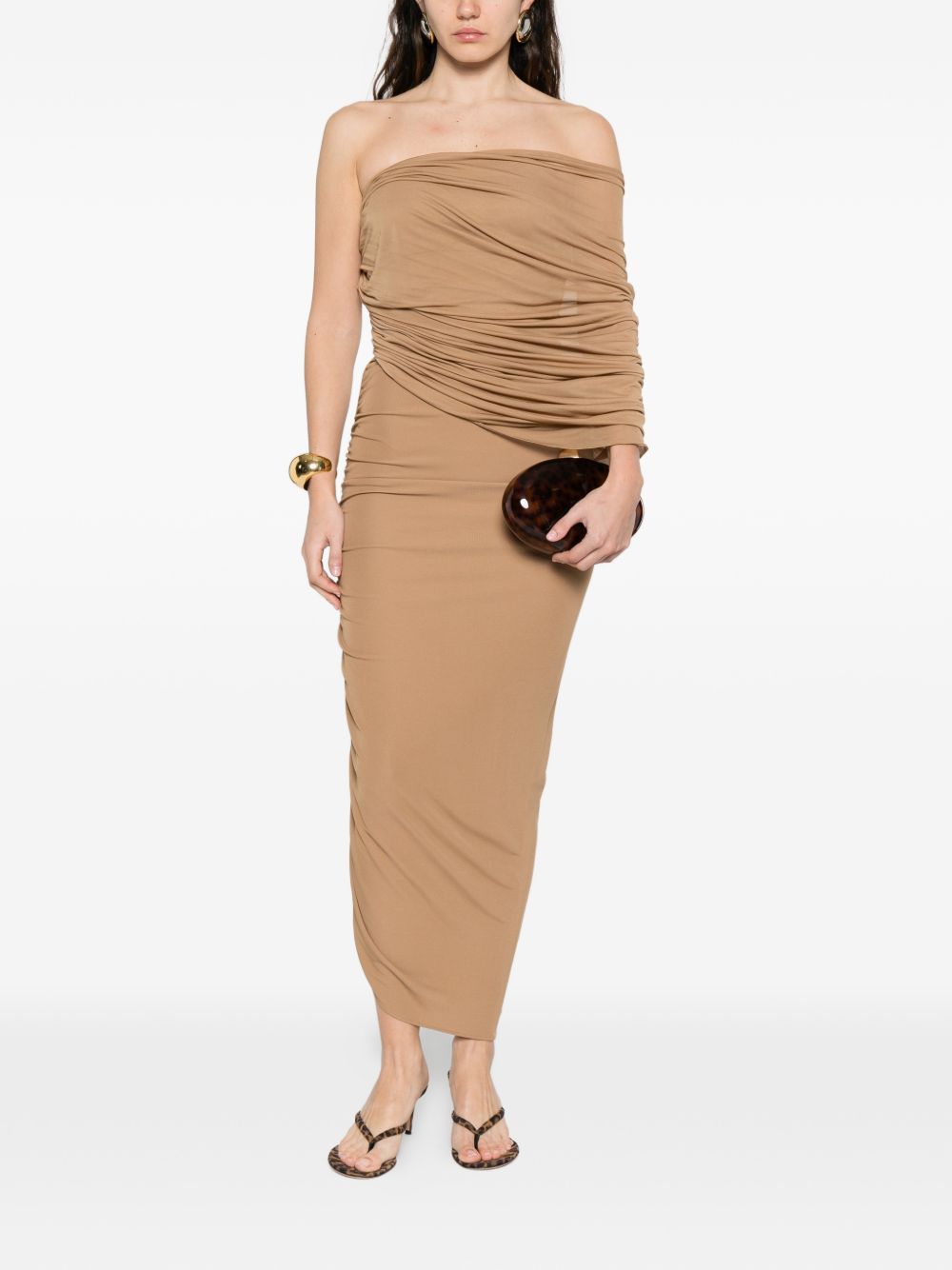 ABITO MIDI MONOSPALLA IN BEIGE GIUSEPPE DI MORABITO - donna 