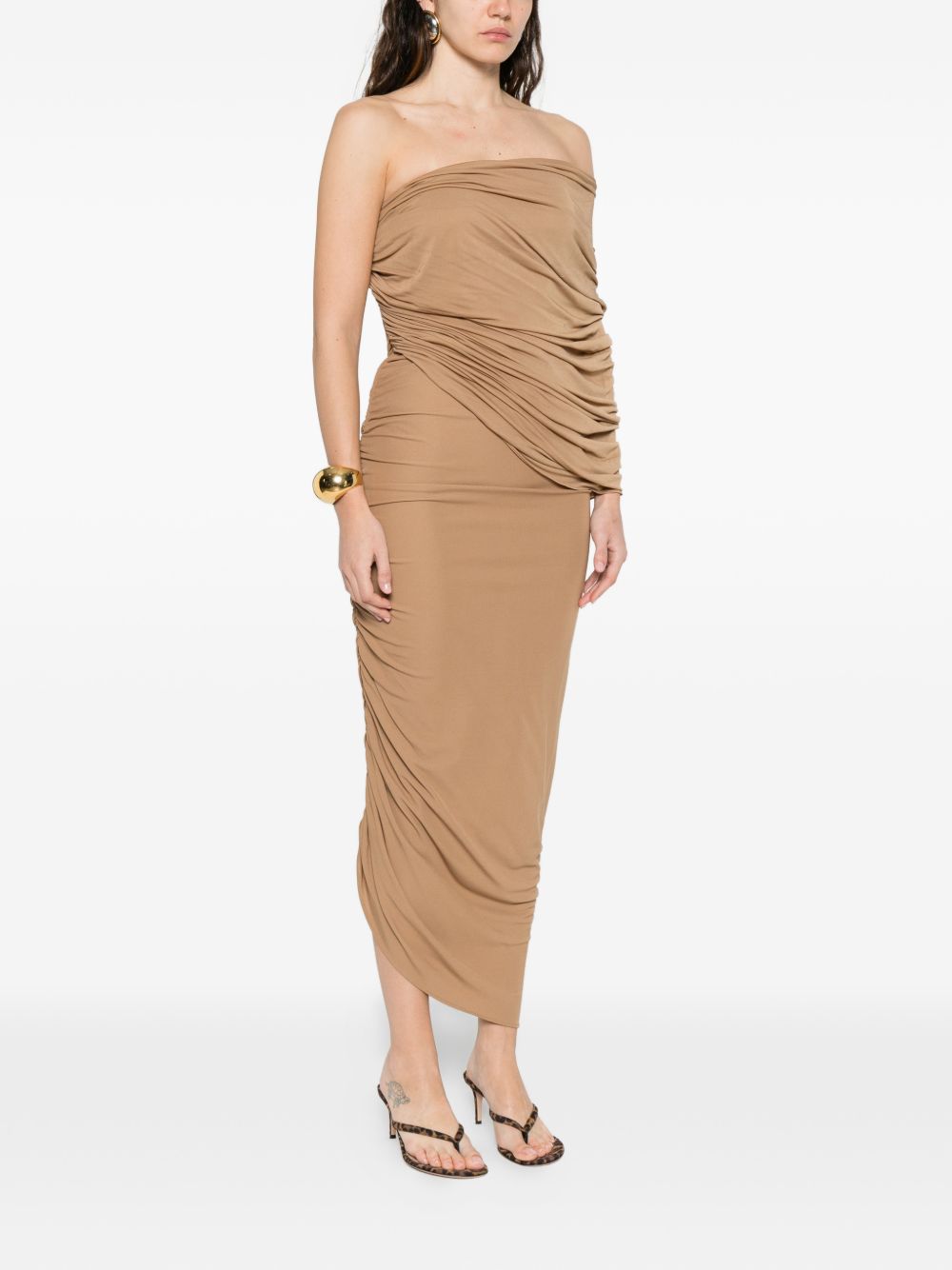 ABITO MIDI MONOSPALLA IN BEIGE GIUSEPPE DI MORABITO - donna 