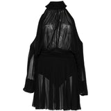 Abito mini con collo halter in nero Giuseppe Di Morabito - donna 