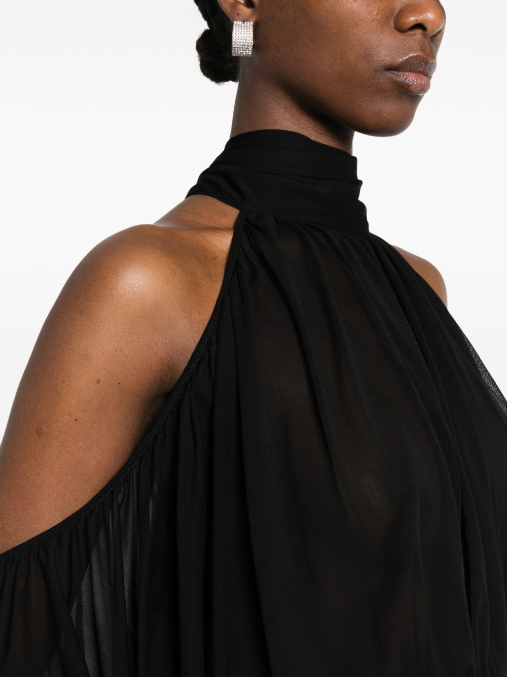 Abito mini con collo halter in nero Giuseppe Di Morabito - donna 