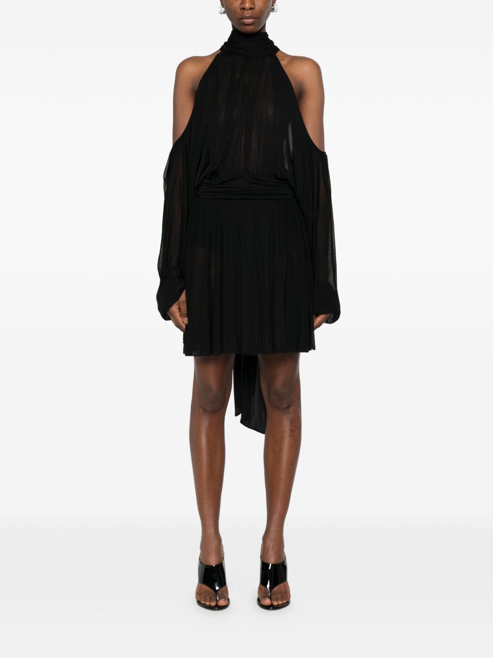 Abito mini con collo halter in nero Giuseppe Di Morabito - donna 