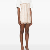 Abito mini con dettaglio pizzo in bianco e rosa Giuseppe Di Morabito - donna 