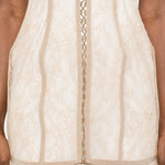 Abito mini con dettaglio pizzo in bianco e rosa Giuseppe Di Morabito - donna 