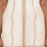 Abito mini con dettaglio pizzo in bianco e rosa Giuseppe Di Morabito - donna 